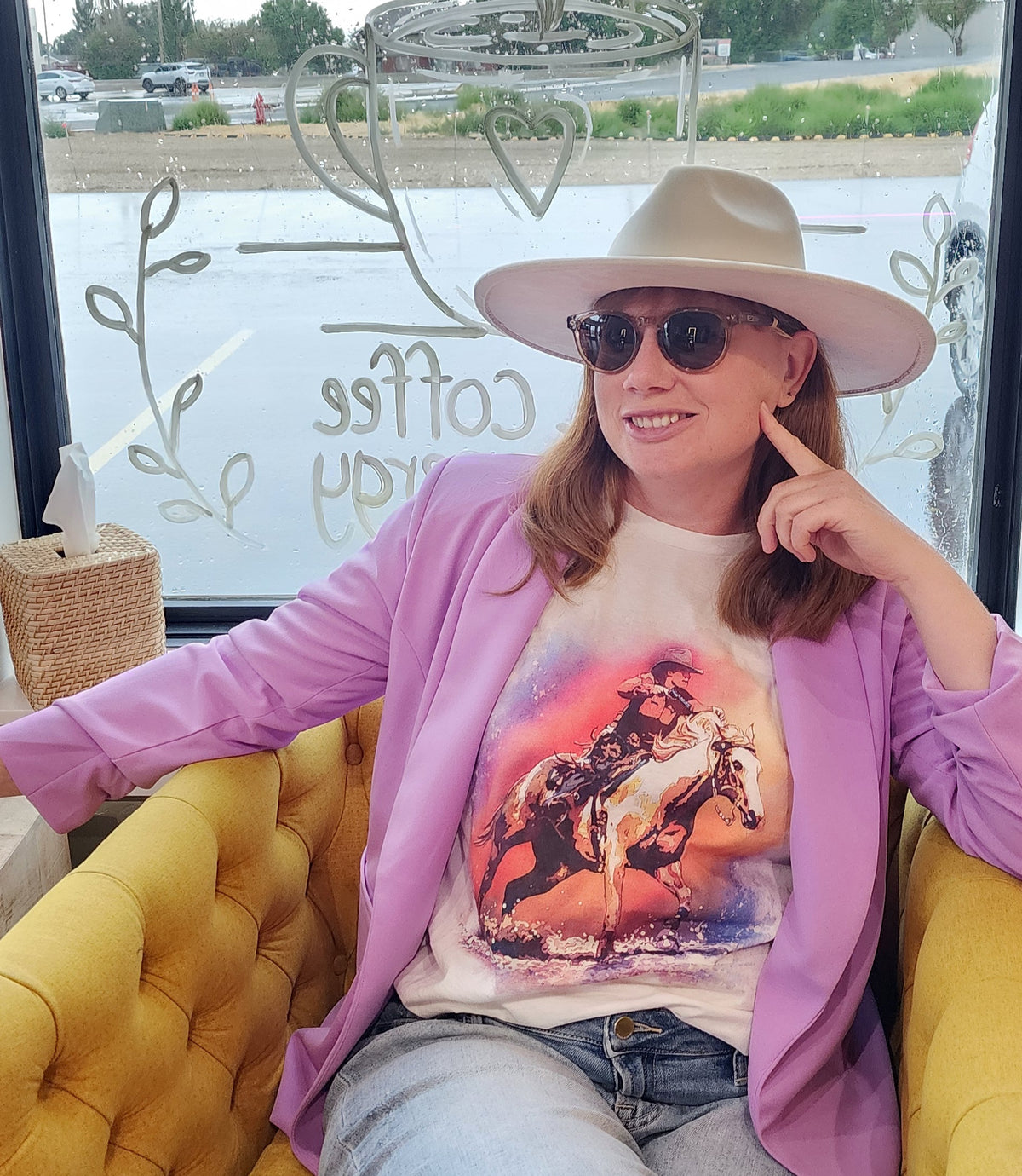Shooting Stars | Western Cowgirl & Horse Art T-Shirt