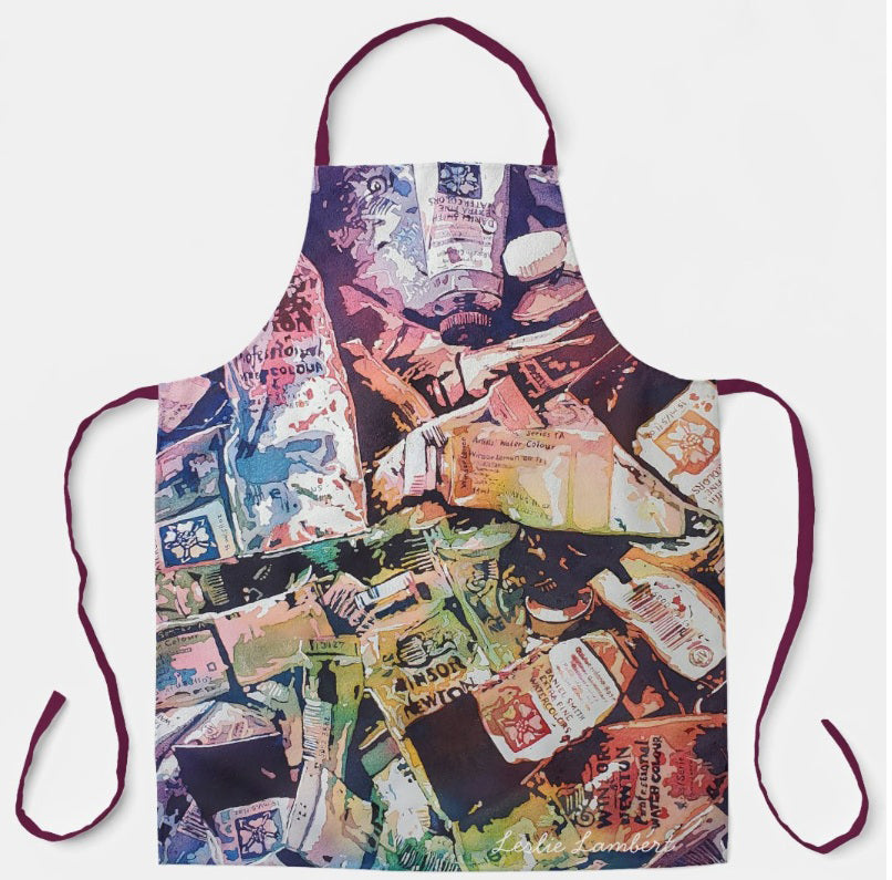 Watercolor Poured | Artistic Kitchen & Studio Apron