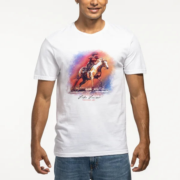 Shooting Stars | Western Cowgirl & Horse Art T-Shirt